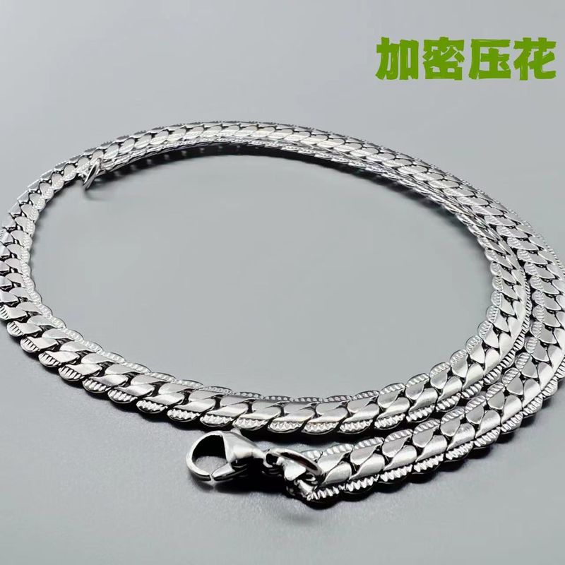 Collana da uomo in acciaio al titanio personalizzata, con stampa cubana e cifratura in rilievo, NK Trade, versatile e alla moda_voghion.com
