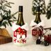 Festive & Party Supplies New Christmas Decorative Knitted Fur Collar Wine Set White Fur Ball Champagne Set Dining Table_voghion.com