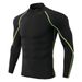 2025d Felpa con collo alto da uomo, a maniche lunghe, con collo alto, elastica, ad asciugatura rapida, per autunno e inverno, fitness PRO Sports Running_voghion.com