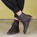 Women's Handmade Casual Low Heel Martin Autumn Winter Sole Soft Surface Cowhide Short Boots_voghion.com
