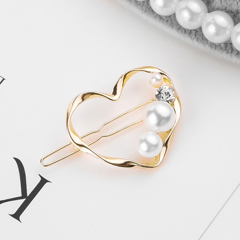 Fabrică de bijuterii de păr Vânzări directe Agraf de păr Accesorii de păr Minimalist Geometric Rotund Triunghi Agraf Love Clip lateral_voghion.com
