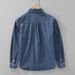 Retro Denim Long Sleeved Shirt For Men, Fashionable And Versatile, Artistic And Casual Loose Top_voghion.com