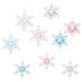 6PCS Acrylic Snowflake Christmas Ornaments Set - Elegant Pink/Blue/Clear Hanging Decor For Tree, Window, Holiday Party (3 Styles A/B/C)"_voghion.com