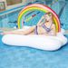 Inflatable Adult Rainbow Cloud Float Row Inflatable Floating Island Mount_voghion.com