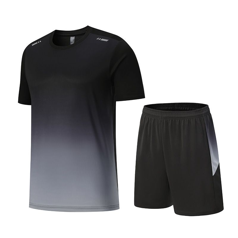Cnew – combinaison de sport pour hommes, équipement de course d'été, T-Shirt à manches courtes à séchage rapide, vêtements d'entraînement et de Fitness, vente en gros_voghion.com