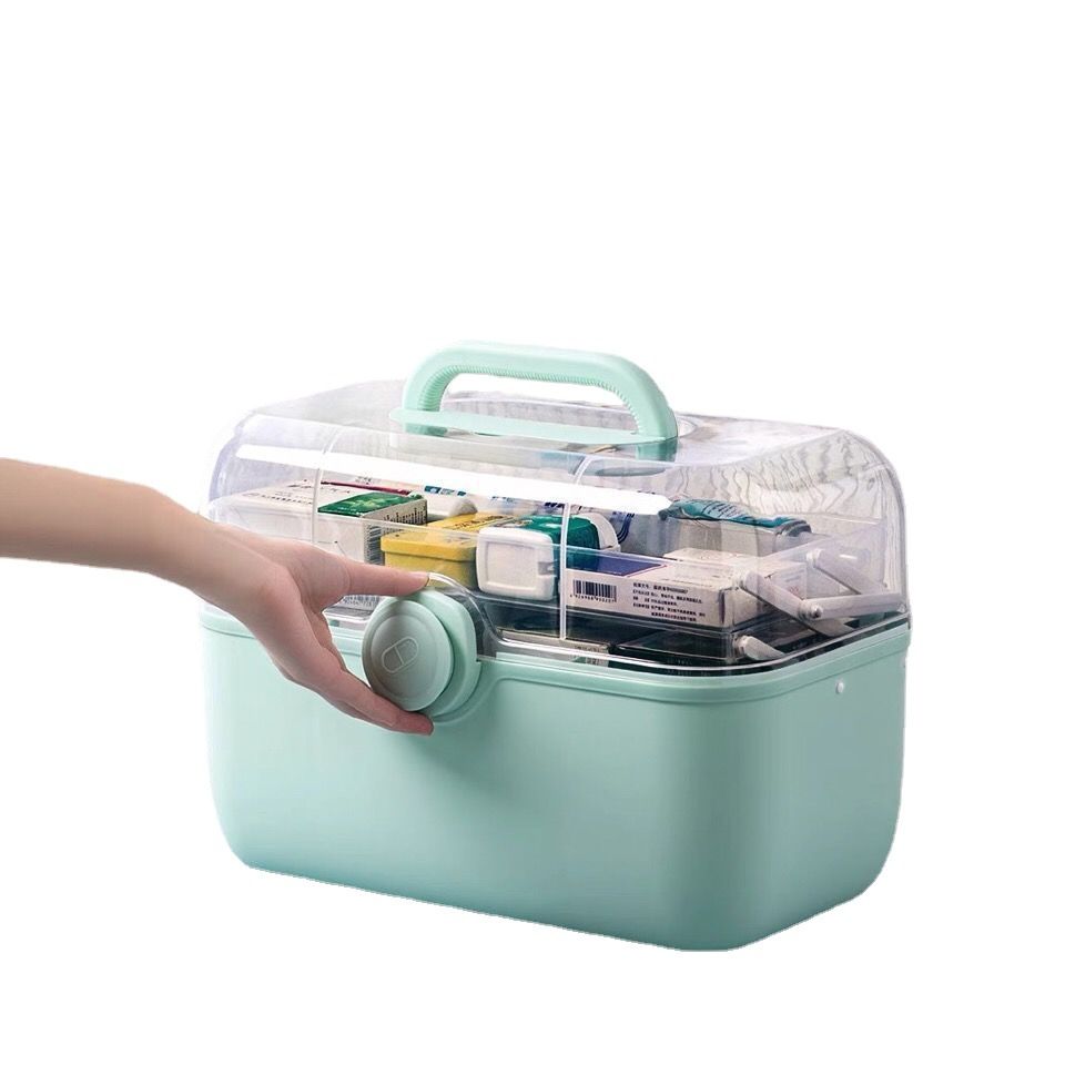 3 Layers First Aid Kit Organizer for Small Things Portable Storage and Organizer Useful Medicine Boxes for Home_voghion.com
