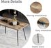 47' Modern Minimalist MDF Wood Color Dining Table And Beige Dining Chair For 4,black Metal Legs, Small Sized Dining Table, Office Desk, Kitchen Tabl_voghion.com
