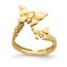 14K Polished & Textured Butterfly Toe Ring_voghion.com