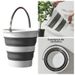 5/10/15L Portable Folding Bucket For Washing Outdoor Foldable Basin Silicone Water Bucket Camping Space Saving Car Wash Buckets_voghion.com