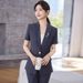 Schwarz Kurzarm Professionelle Anzug frauen 2025 Sommer Neue Slim Fit Temperament Hotel Rezeption Rezeption_voghion.com