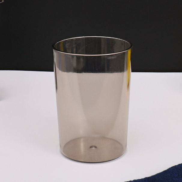 Transparenter minimalistischer Zahnbürstenhalter mit Logodruck - Paar-Set Badezimmerbecher aus Kunststoff für den Heimgebrauch_voghion.com