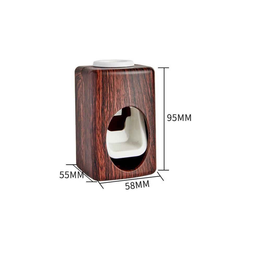 2Pcs Automatic Toothpaste Dispenser Squeezers Dust-Proof Toothbrush Holder Wheat Wall Mount Stand Bathroom Accessories Set_voghion.com