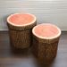 Foldable Fabric Storage Stool - Multi-Fruit & Tree Stump Design, 100kg Capacity, Space-Saving Kids Seat (29x30cm)_voghion.com