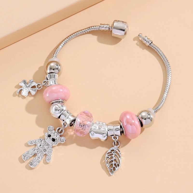 Klasický náramek s přívěskem Little Bear Leaf, měkký náramek s jedinečným designem, luxusní, lehký luxusní styl, dámský náramek_voghion.com