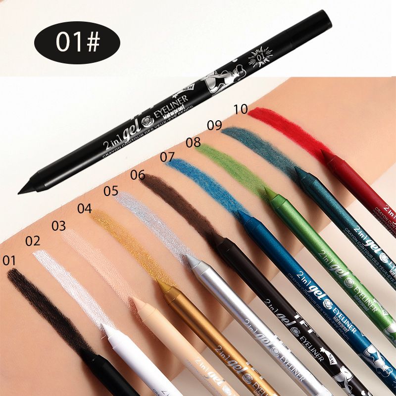 Nuovo prodotto TFT Correttore a lunga tenuta Impermeabile Anti-sudore Eyeliner in gel anti-sbavature Matita per labbra Extra Nero_voghion.com