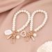 Cute Pearl Keychain For Women Girls Shiny Pearl Bead Shell Phone Bag Backpack Charm Accessory Car Key Key Chain Pendant_voghion.com