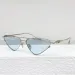 Designer Mens And Womens Cat Eye People Sunglasses Mirror Metal Inverted Triangle Frame Temple With Patterned CH8255_voghion.com