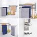 Supporto girevole NearMoon, barra a 4 bracci in acciaio inox SUS304 spesso, supporto a parete salvaspazio con gancio, antiruggine_voghion.com