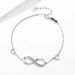 Niche S Armband aus reinem Silber mit 8-stelliger Mikro-Inlay-Verzierung für Damen, Unendlichkeitssymbol, Herz_voghion.com
