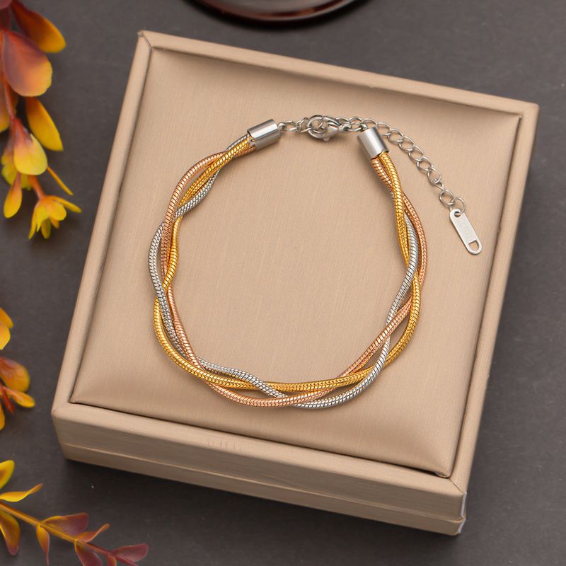 Braccialetti in acciaio al titanio geometrico stile semplice in massa_voghion.com