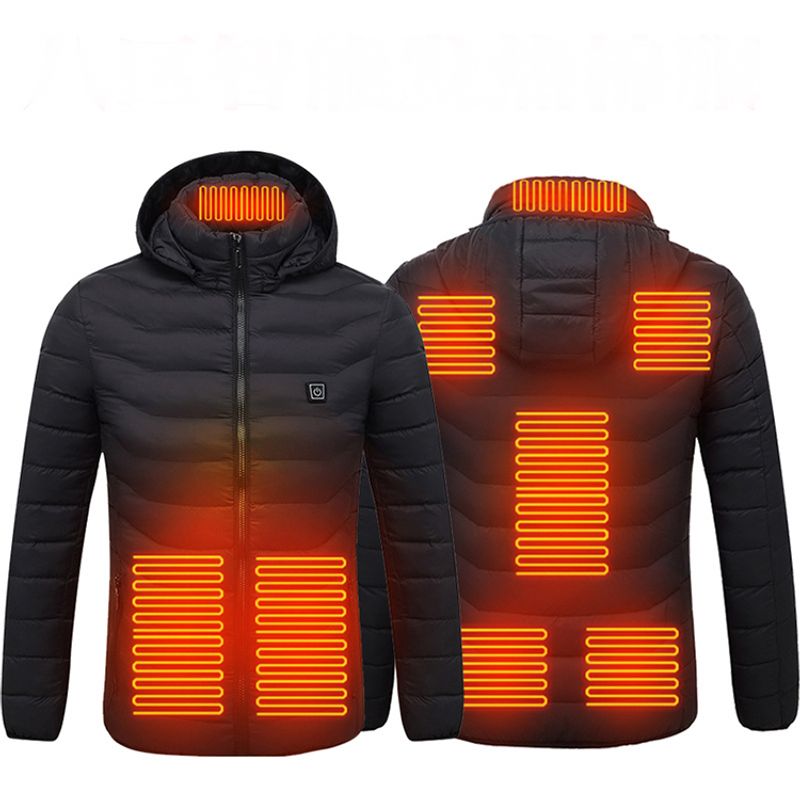 Pánská zimní vyhřívaná bunda s kapucí, unisex_voghion.com