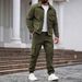 Herren-Set aus schwerer Arbeitsjacke und Hose mit mehreren Taschen – robuster Retro-Stil (Armeegrün/Schwarz/Khaki/Dunkelblau/Grau, S-XXXL)_voghion.com