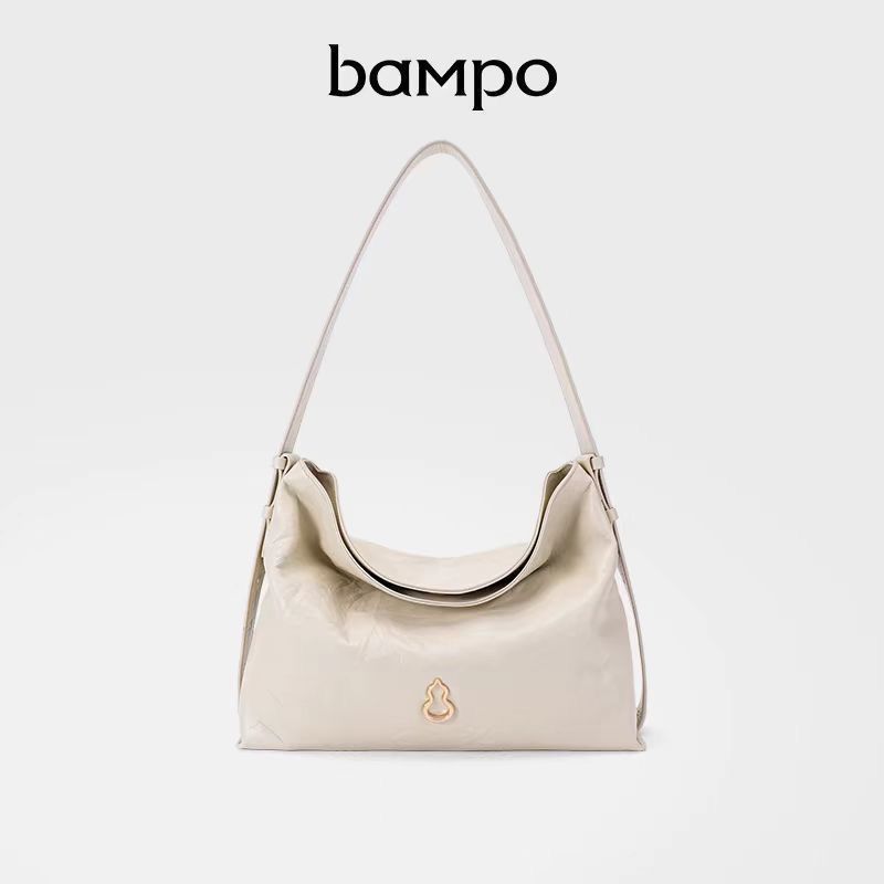 BAMPO Banpo Weiche kleine und mittelgroße High-End-Tragetasche aus Rindsleder für Pendler, Schultertasche, Umhängetasche, Unterarmtasche für Damen_voghion.com