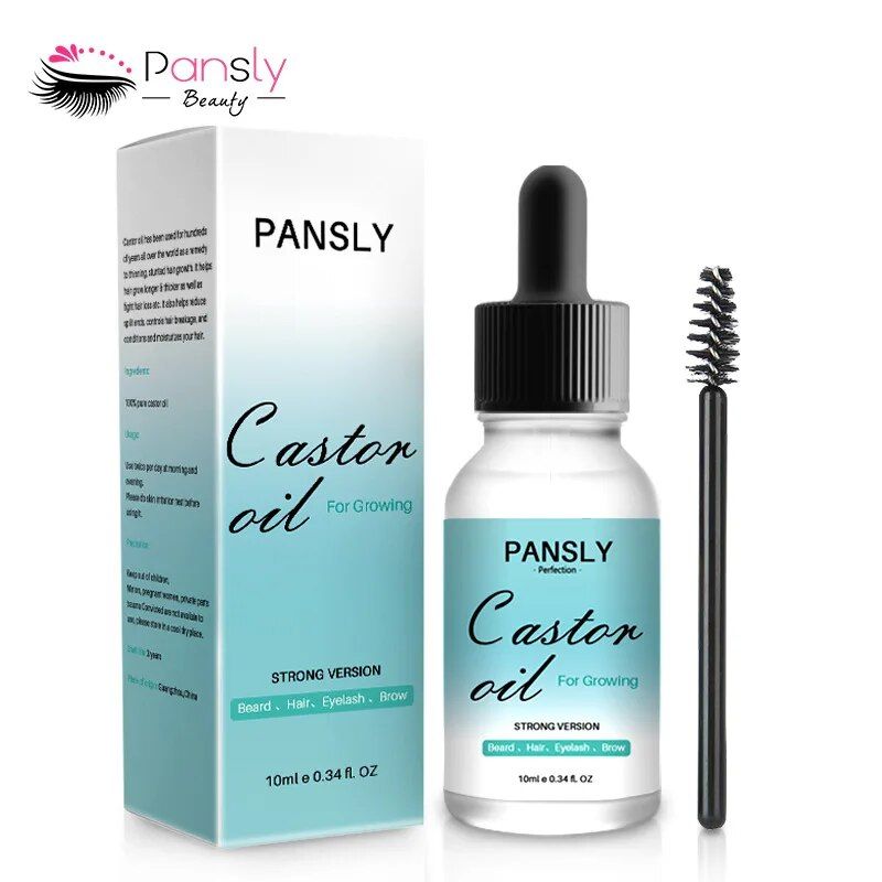 Organic Castor LANTHOME Oil Natural Growth Serum Care Anti Loss Products Grow Hair Beard Eyelashes_voghion.com