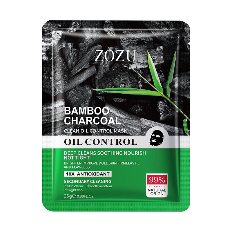 ZOZU Bamboo Charcoal Deep Cleaning Blackhead Removing Moisturizing Tablet Facial Mask_voghion.com