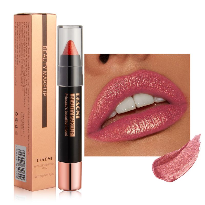 DIAONI Stick Luminoso Multiuso - Colore Labbra e Occhi a Lunga Tenuta - Brillantezza Perlacea e Anti-Trasferimento_voghion.com