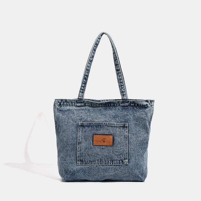 Nuova borsa in denim lavato, stile semplice, moda, piccola, fresca, borsa a tracolla di grande capacità_voghion.com