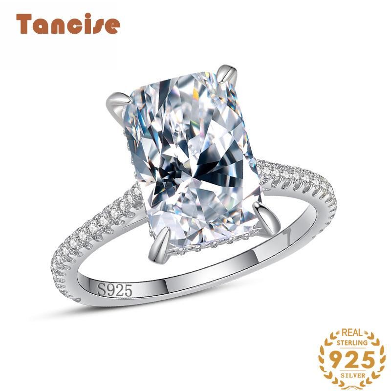  Tancise Classic Zircon Silver Ring Ladies Jewelry Wedding Promise Party Gift_voghion.com