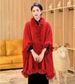 Women's Shawls Autumn And Winter New Woolen Coat Plus Velvet Thickening Fashionable Fur Collar Warm Loose Large Size Cloak Shawl Outer Wear_voghion.com