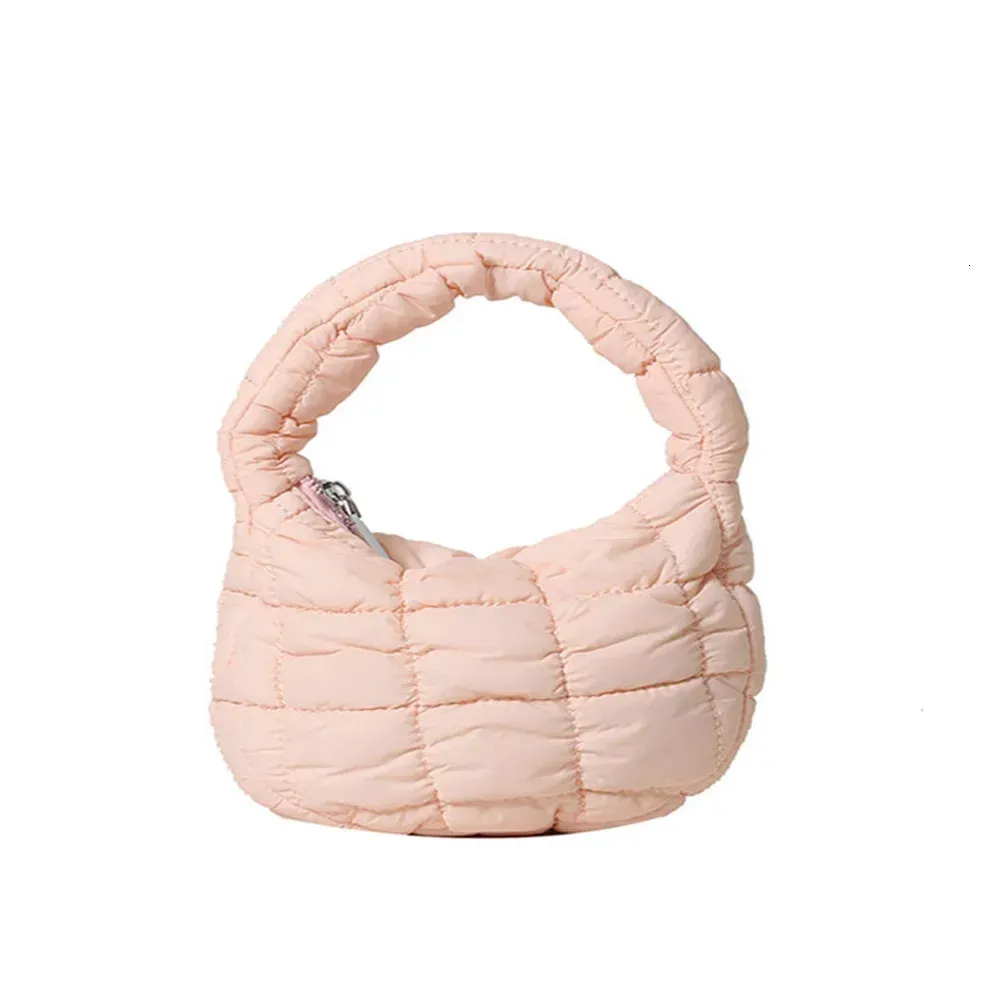 Mini Cloud Plissettata Per Donna Casual Trapuntata Borsa a Mano in Nylon Imbottito Manico Borse Y Morbida Gonfiabile Er Borsa da Ascella 250516_voghion.com