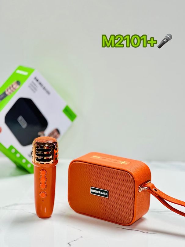 New M2101+Wireless Handheld Hanging Rope Bluetooth Speaker Microphone Set for Home KTV Karaoke_voghion.com