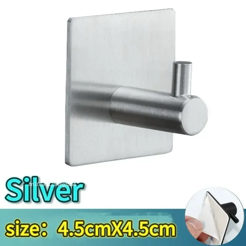 1/2/6 pezzi Ganci adesivi da parete resistenti, appendiabiti, appendiabiti da doccia, ganci per accappatoi, ganci per asciugamani da bagno, neri_voghion.com