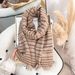 Korean Retro Design Striped Color Blocked Scarf With High-end And Trendy Fashion Women's Cashmere Warm Scarf_voghion.com