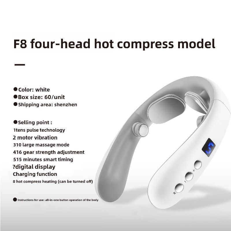 EMS Nekmassager Schouder- en Nekbeschermer Huishoudelijke Mini Draagbare Cervicale Wervelkolom Massager Upgrade Trillingen Hete Comp_voghion.com