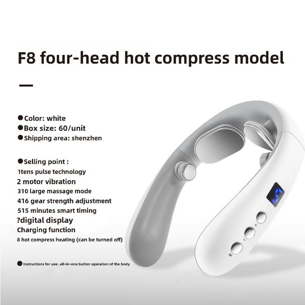 EMS Nekmassager Schouder- en Nekbeschermer Huishoudelijke Mini Draagbare Cervicale Wervelkolom Massager Upgrade Trillingen Hete Comp_voghion.com