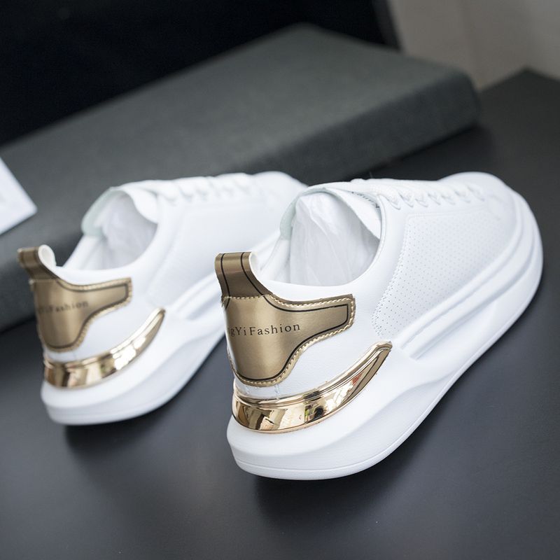 Outono Buraco Pequeno Branco Feminino Net Vermelho Legal Moda Marca Esportes Masculino Casual Plataforma Sapatos_voghion.com
