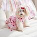 Haustierbedarf Sommer dünne Kleidung Prinzessin Kleid Kostüm Herz Print Mesh kleine Hund Anti-Shedding_voghion.com
