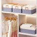 Foldable Basket Dual Fabric 3 With Pack Organizer Wardrobe Bin Tra Organizer Storage Large Storage Drawer Clothes Handles Boxes_voghion.com