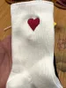 Herr klassisk broderad A-bokstav kort tub Pian-stil bomull höst vinter Sock för män och kvinnor_voghion.com