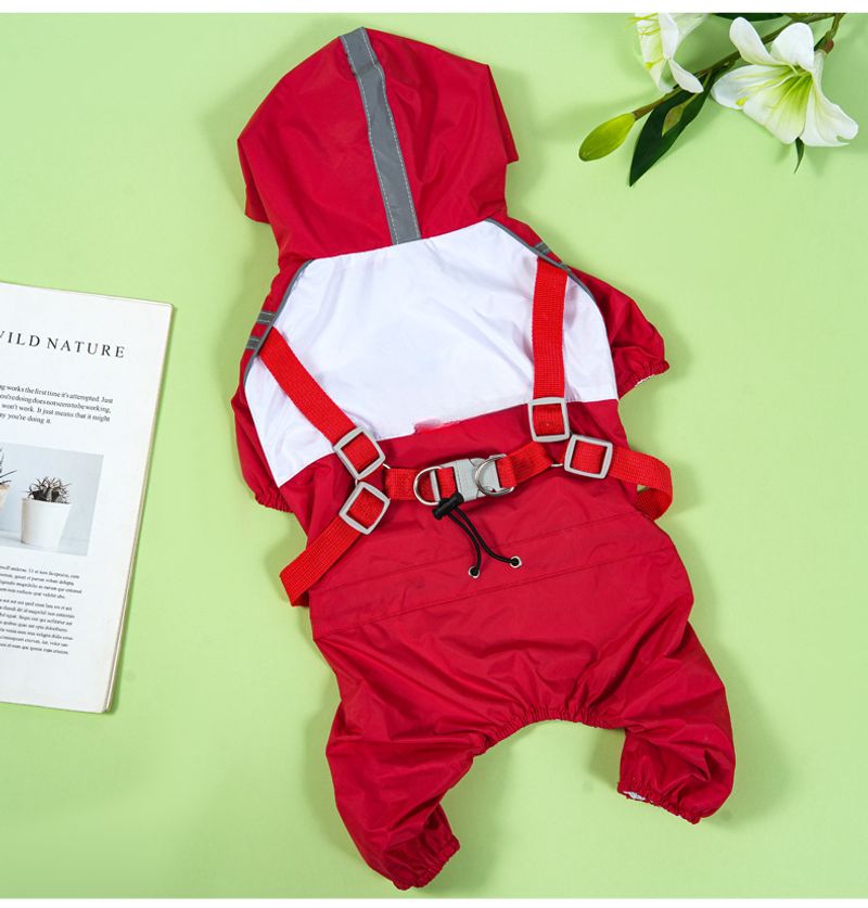 Clothing Universal Raincoat Large Small Full Coverage Leash Outdoor Dog Pet Clothes_voghion.com