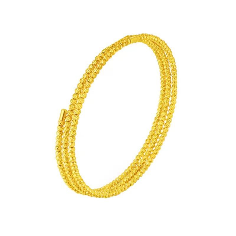 Hochwertiges einziehbares Damenarmband aus echtem plattiertem Metall, Schmuck in Gold, einfacher Stil_voghion.com