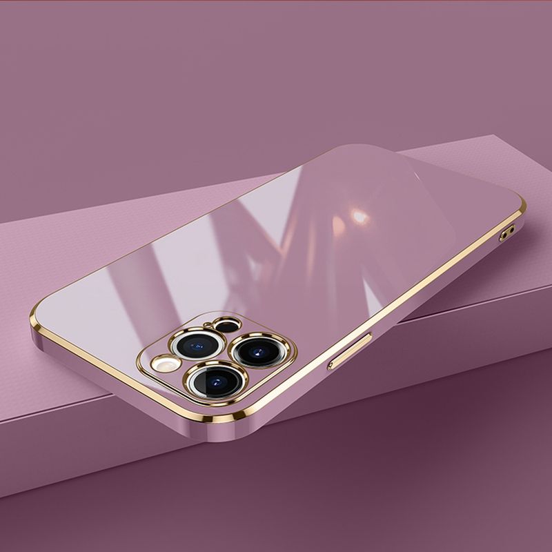 Luxus Plating Quadrat Telefon Fall Für Iphone 11 12 13 Pro Max 13 Mini 6 6s 7 8 PLUS X XR XS Max SE_voghion.com