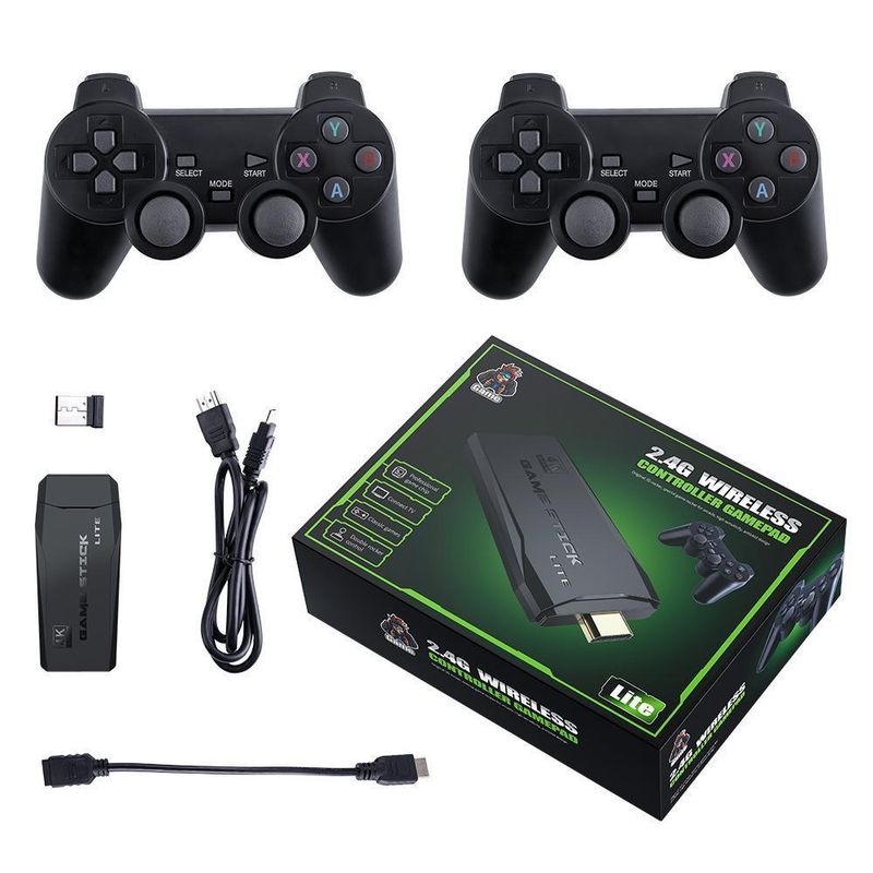 NEW Video Game Console 32GB/64GB Built-in 10000 Games Retro Handheld Game Console With Wireless Controller Video Games Stick For PS1/GBA_voghion.com