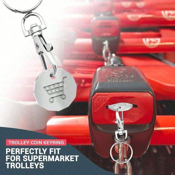 Σετ μπρελόκ με κέρματα για καλάθι αγορών 1 τεμάχιο | Μπρελόκ με κουπόνια για καλάθι αγορών | Μπρελόκ με κέρματα για τρόλεϊ σούπερ μάρκετ | Καινούρια κουπόνια για καλάθι αγορών με κέρματα λίρας στερλίνα |_voghion.com