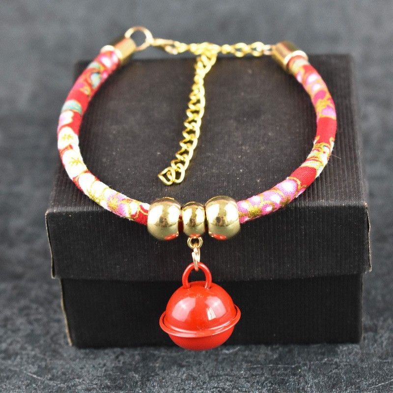 Naszyjnik z dzwonkiem dla zwierząt, akcesoria dla kotów, regulowana obroża dla psa z małymi akcesoriami_voghion.com