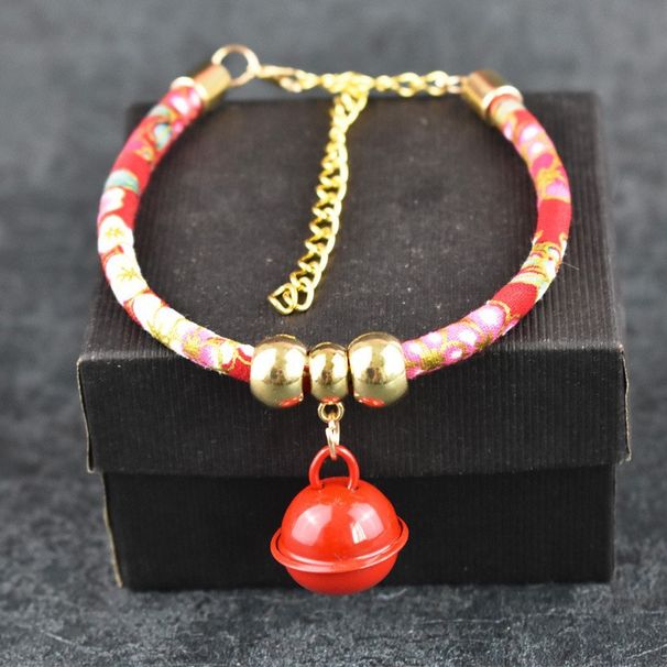 Naszyjnik z dzwonkiem dla zwierząt, akcesoria dla kotów, regulowana obroża dla psa z małymi akcesoriami_voghion.com